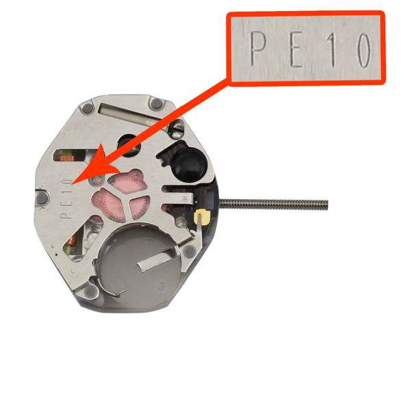Chinese Sunon® 3 Hand Quartz Watch Movement PE10-3 Overall Height 3.8mm