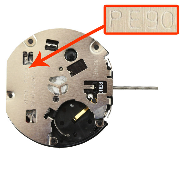 Far East Sunon® 5 Hand Multi Function Quartz Watch Movement PE910-2 Date At 3:00 Overall Height 6.8mm