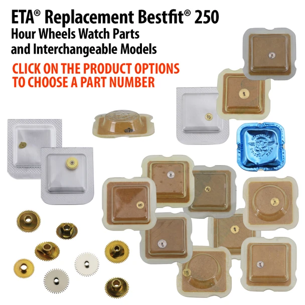 ETA® Replacement Bestfit® #250 Hour Wheels Watch Parts And Interchangeable Models