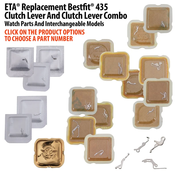 ETA® Replacement Bestfit® #435 Clutch Lever And Clutch Lever Combo Watch Parts And Interchangeable Models