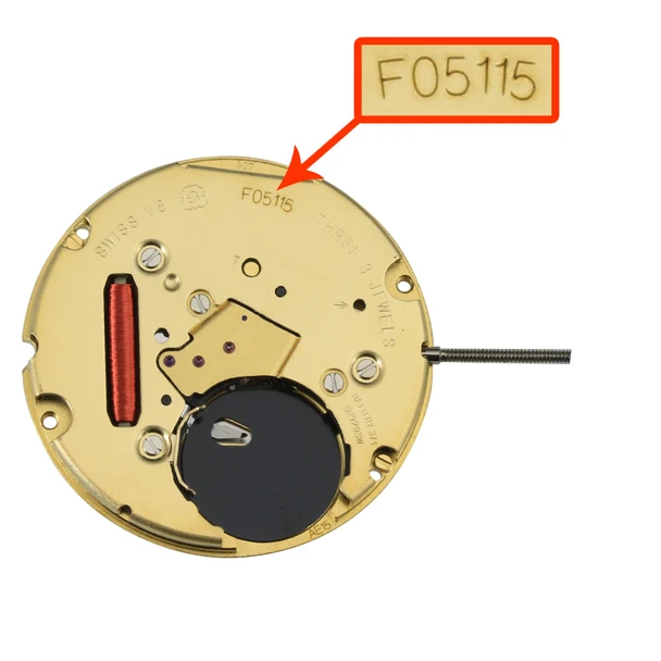 ETA® 2 Hand Quartz Watch Movement F05.111-2/6 Date At 6:00 Overall Height 3.7mm