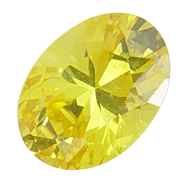 Oval Shaped CZ Yellow