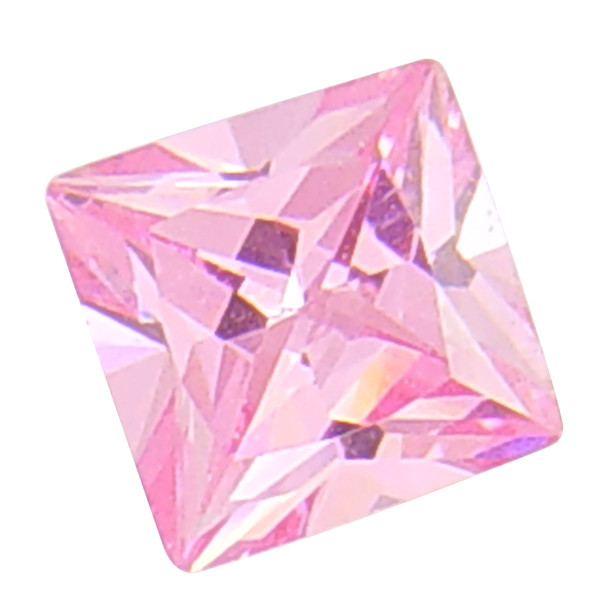 Square Princess Cut CZ Pink 