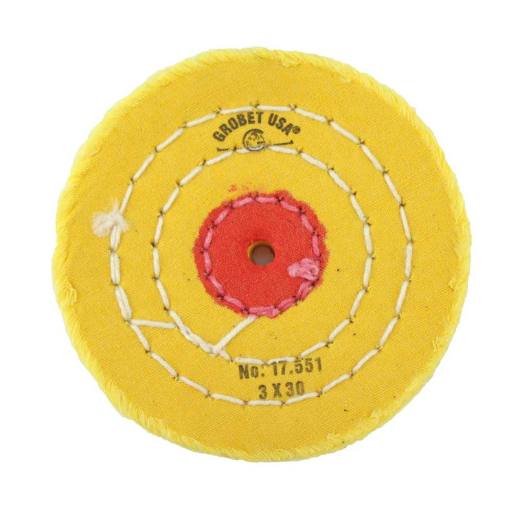 Buffs Chemkote Yellow Diameter 3 Inch Ply 30 Stitching 3 Rows