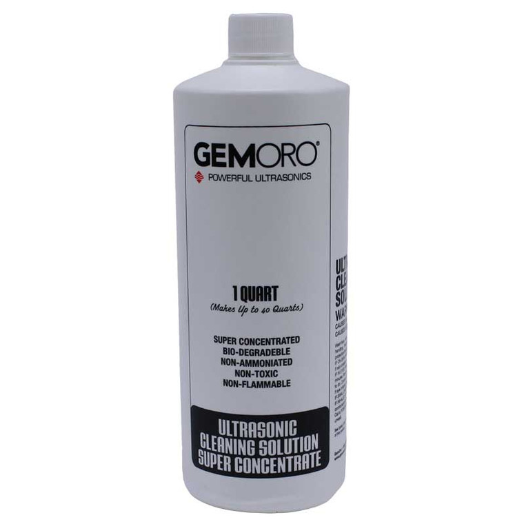 GemOro Ultrasonic Jewelry Cleaner Solution - Concentrate (Quart)