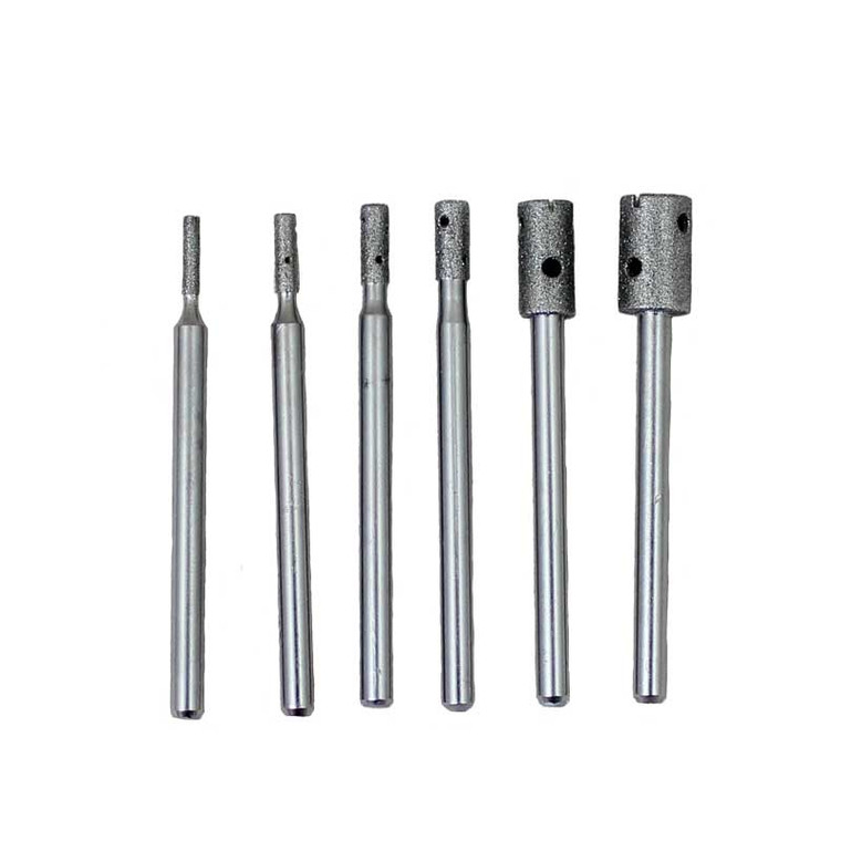6 Piece Diamond Coated Core Drills wtih 1/8" Inch Shanks