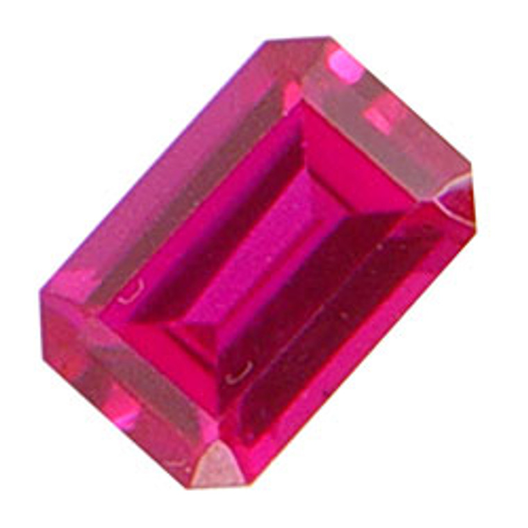 Emerald Cut Lab Created Ruby