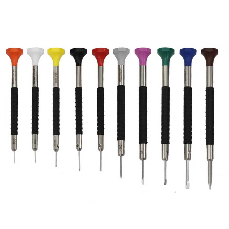 Bergeon 6899 Ergonomic Watchmakers Screwdrivers Each, Sizes 0.50mm to 3.0mm