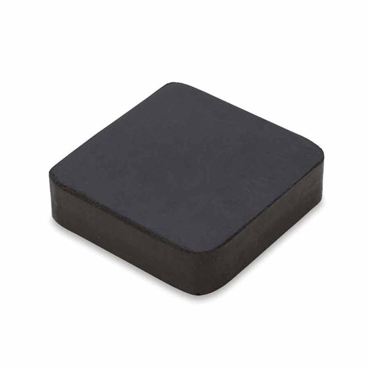 Vulcanized rubber block to prevent scratching and distorting