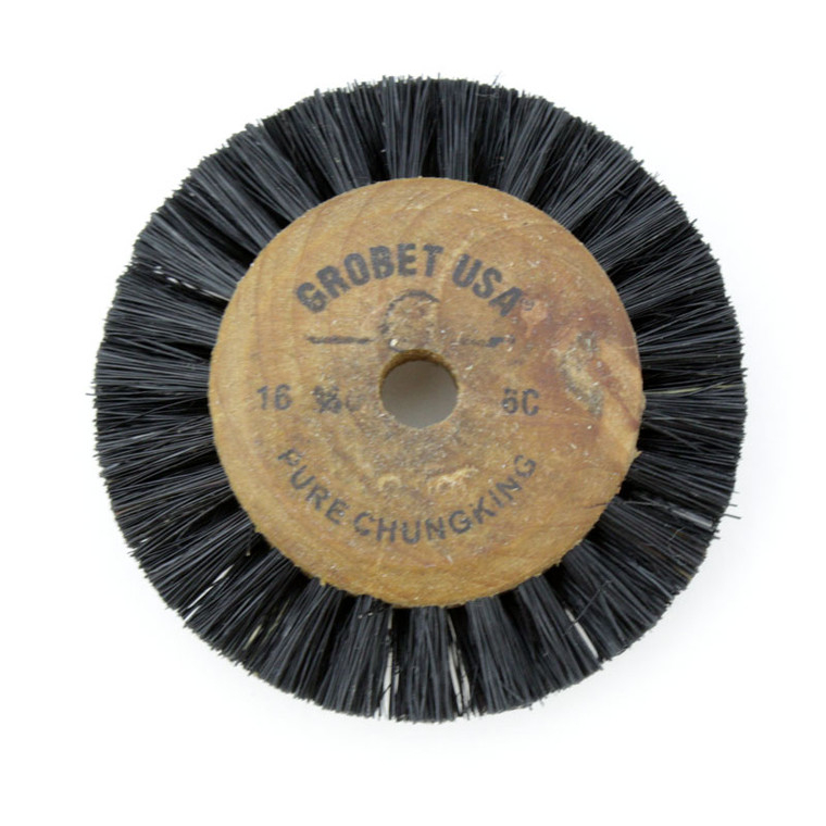 Wood Hub Converging Bristle Brush Wheels