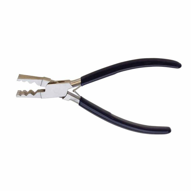 Tube holding pliers with a slot to guide your sawblade