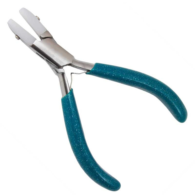 Glitter line 4.5 inch flat nylon jaw stainless jewelers pliers