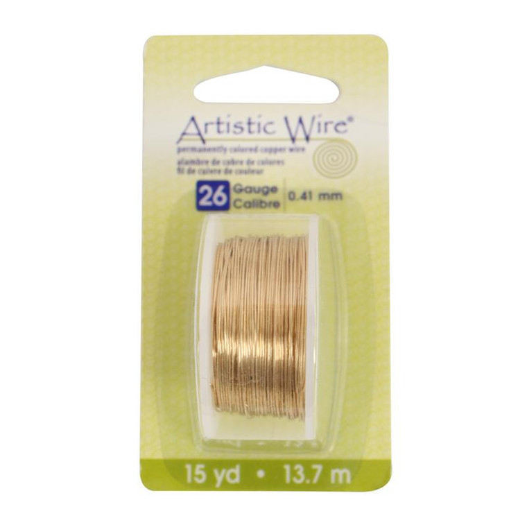 Brass color, non tarnish copper artistic wire