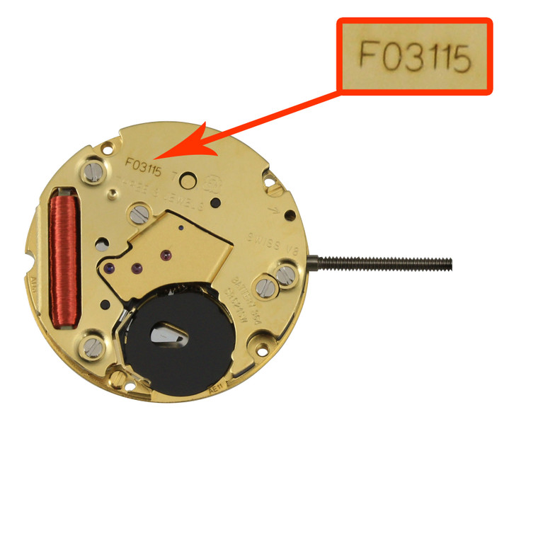 ETA Watch Movement F03.111.3 Quartz Movement with High Canon Pinion