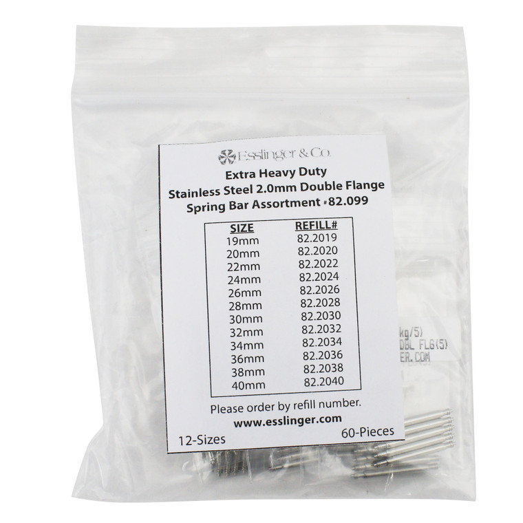 Extra Heavy Duty Spring Bar Assortment 60 Pieces