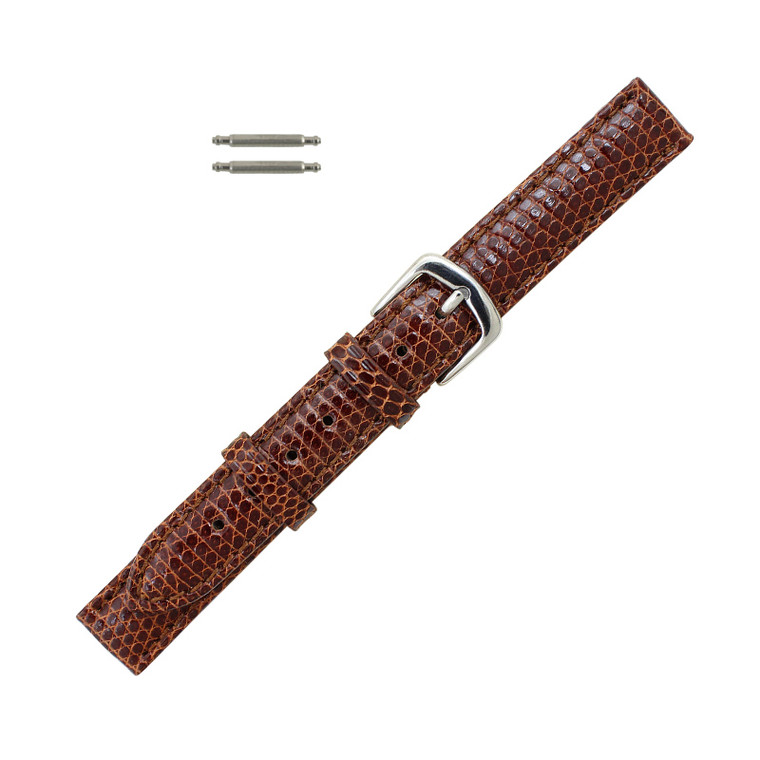 Hadley Roma 12mm Genuine Java Lizard Tan Watch Band 6 5/8 Inch Length