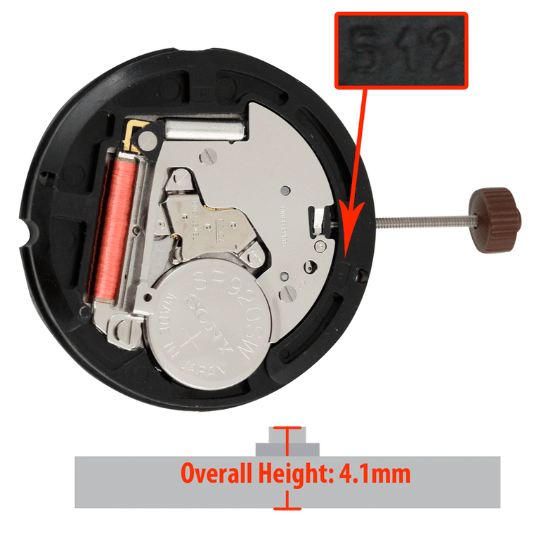 Harley Ronda Watch Movement HQ512 Quartz Movements