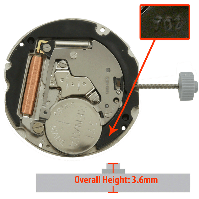 Harley Ronda Watch Movement HQ702 Quartz Movements