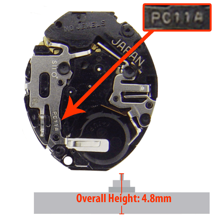These Hattori Japanese PC11 quartz movements fit Seiko watches