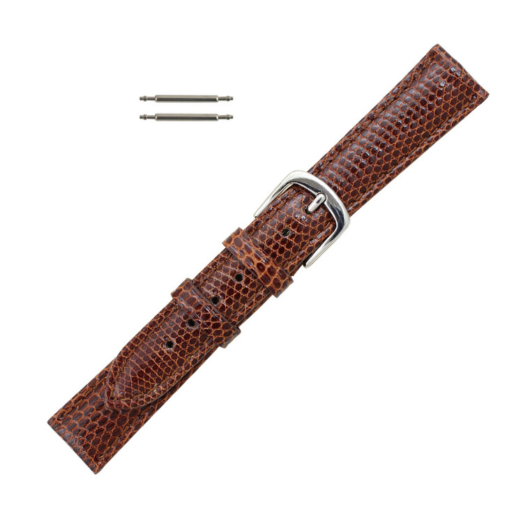 Hadley Roma 18mm Genuine Java Lizard Tan Watch Band 7 Inch Length