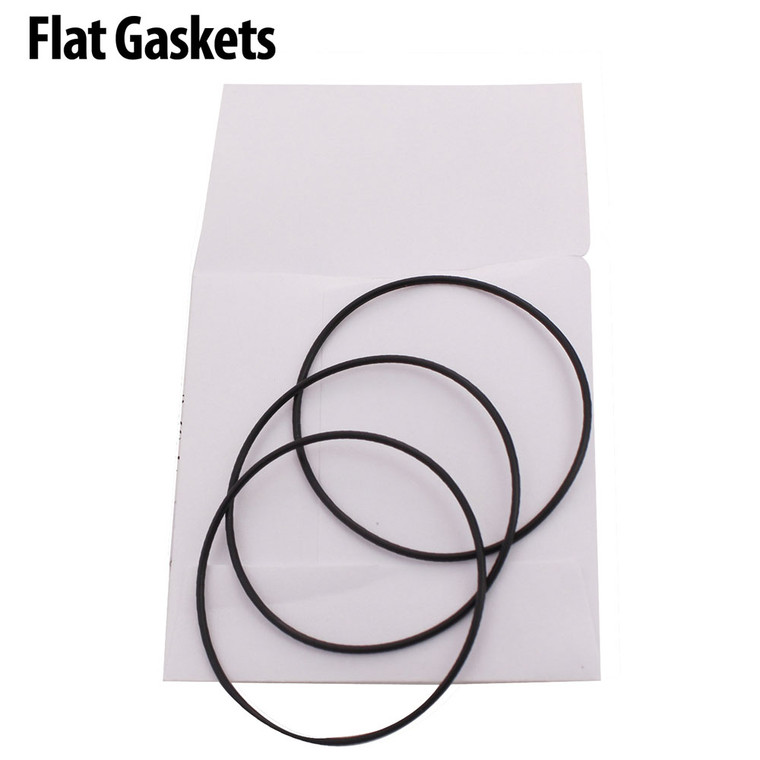 Waterproof flat black gaskets maintain the water resistance of watches