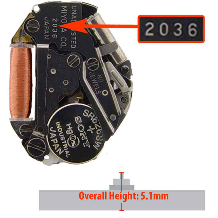 Miyota/Citizen LTD2036 HCP Quartz Watch Movement