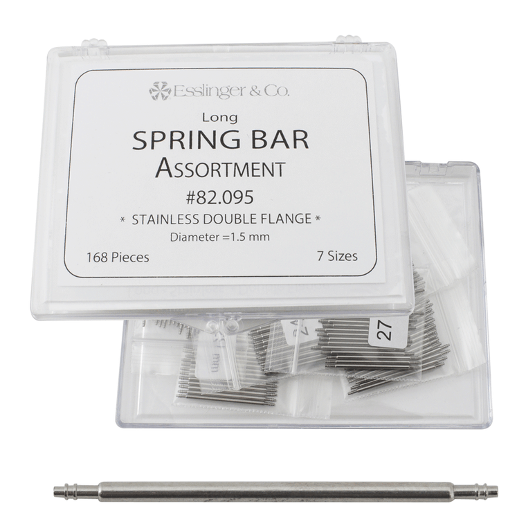 Watch Band Parts Long Spring Bar Assortment 24-30mm 168 Pieces