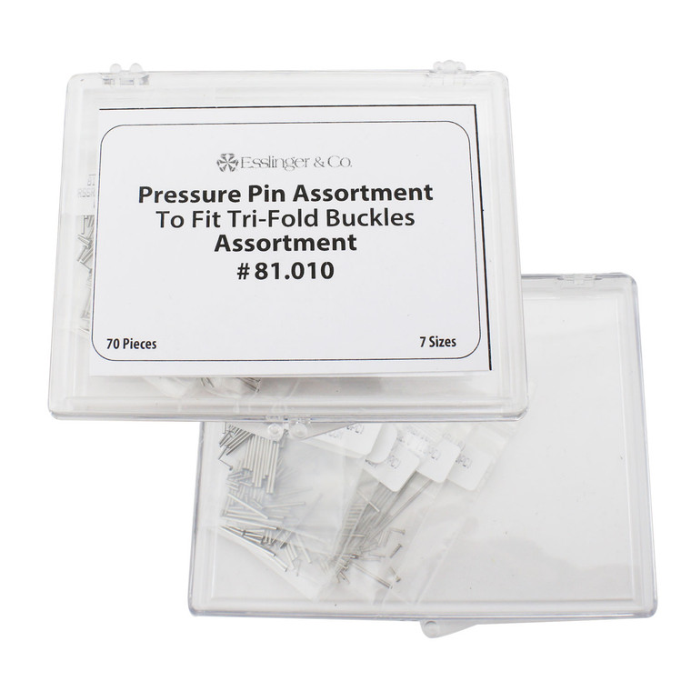 Pressure Pin Assortment For Tri Fold Buckles With 1.4mm Heads 70 Pieces