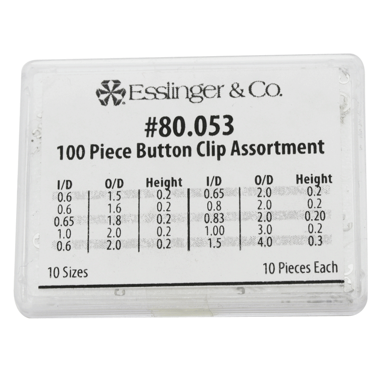 Watch Parts Push Button Clip Assortment 60 Pieces