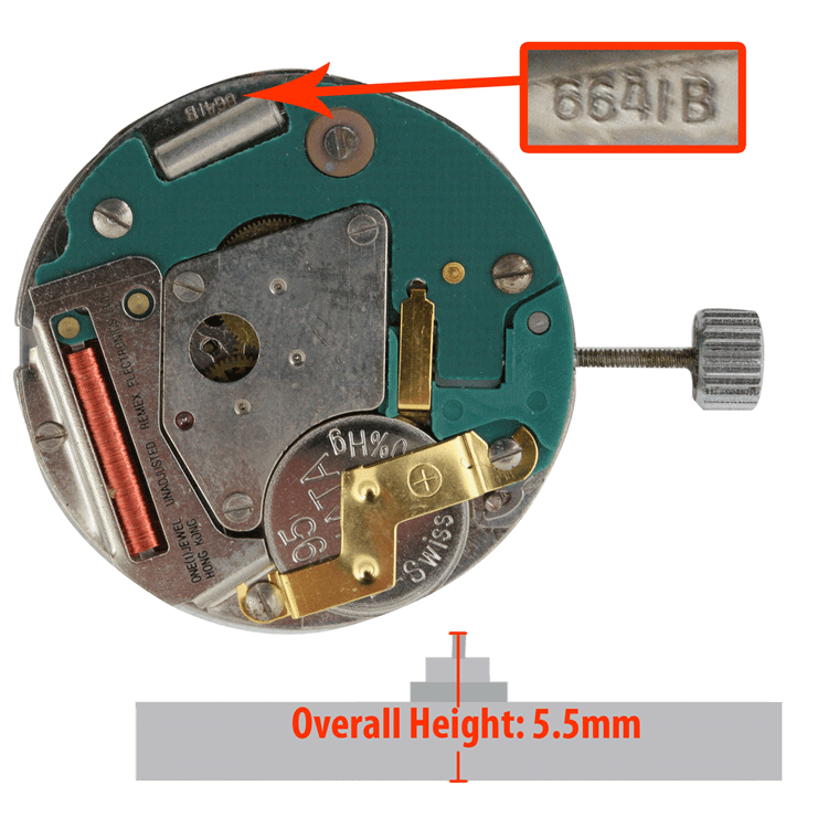 Remex HP6641 Watch Movement