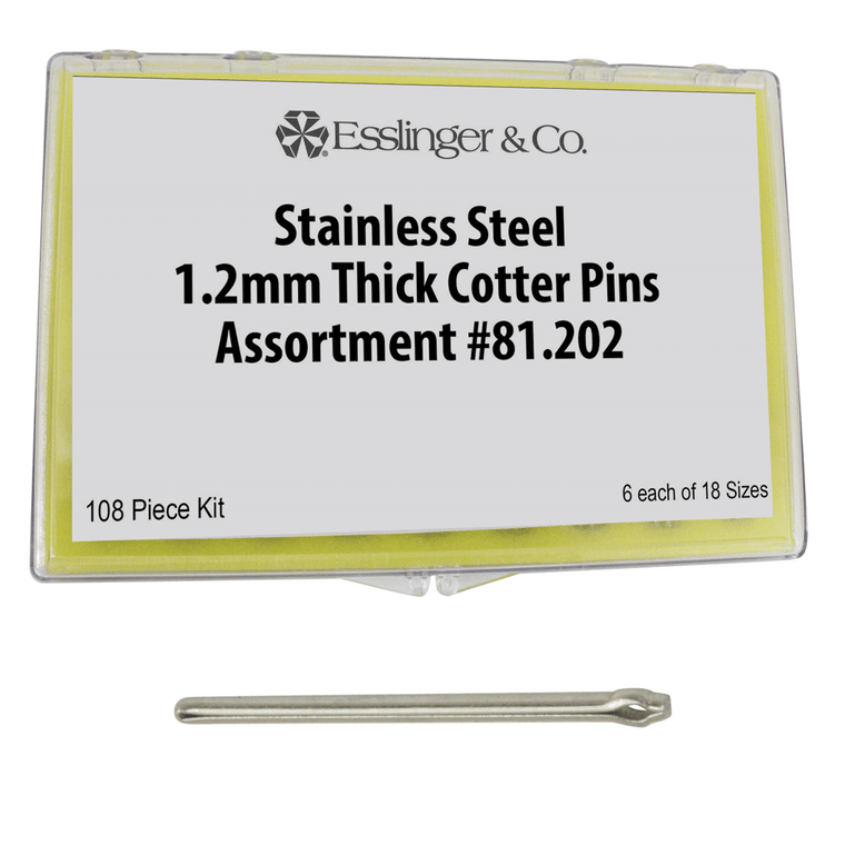 Watch Band Parts 1.20mm Stainless Steel Cotter Pin Assortment 108 Pieces
