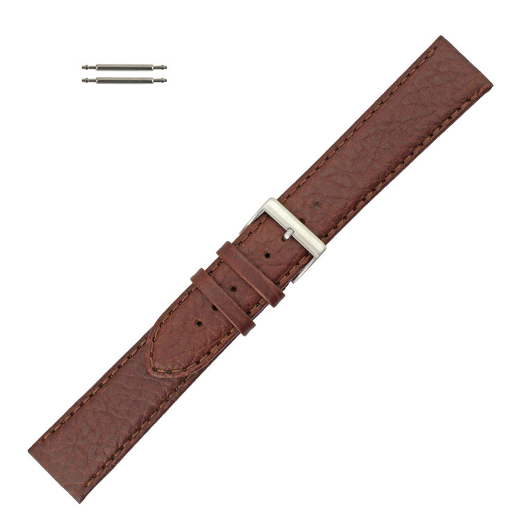 18mm Watch Band Brown Distressed Leather 9 Inch Length