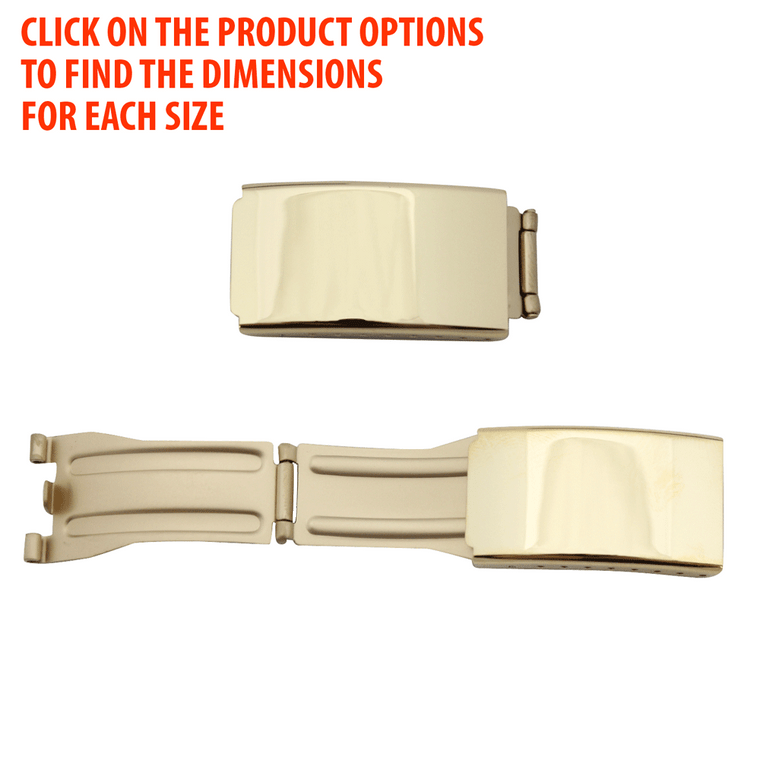 Watch Band Clasps Gold Plated Tri Fold Buckles