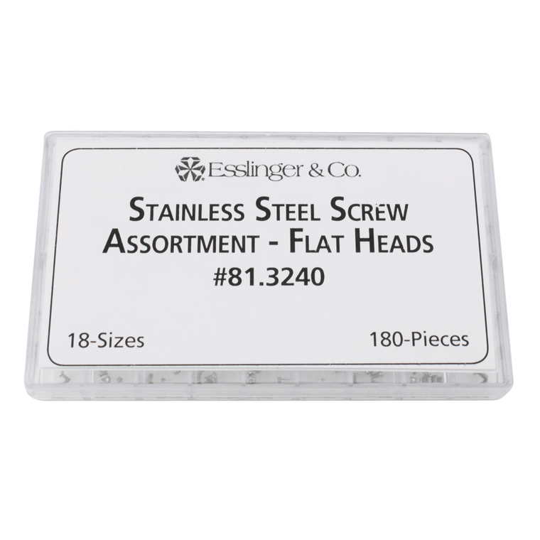 Stainless Steel Case Back Screw Assortment With Flat Heads