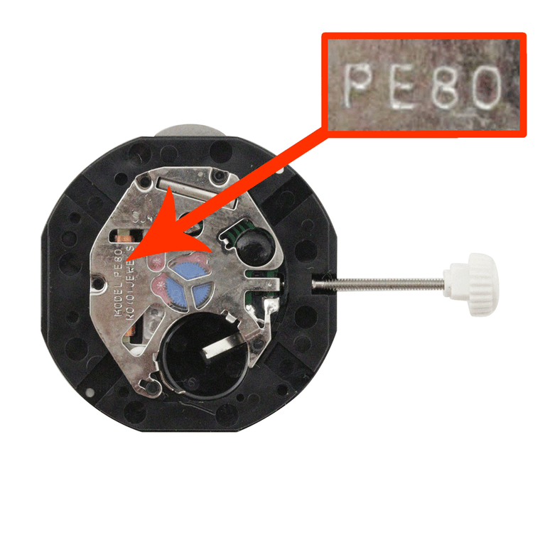 Sunon 4 Hand Quartz Watch Movement PE806-3 Sun And Moon At 6:00 Overall Height 5.0mm