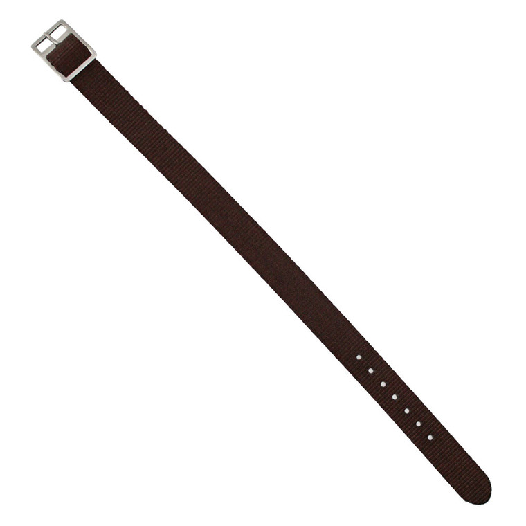Brown 12mm Nylon Watch Strap 8 Inch Length