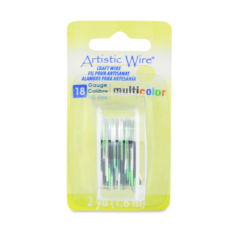 Artistic Wire 18 Gauge Multi Color Craft Wire Silver Black Green