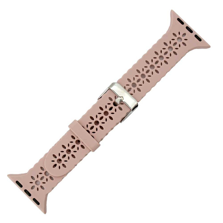 Pink Lace Silicon Watch Band Made to Fit 42mm Apple® Watch