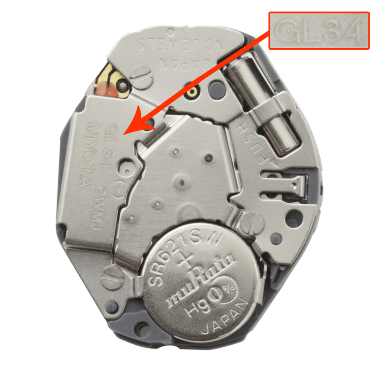Miyota/Citizen LTD 3 Hand Quartz Watch Movement GL34 To Replace GL36 Overall Height 4.4mm