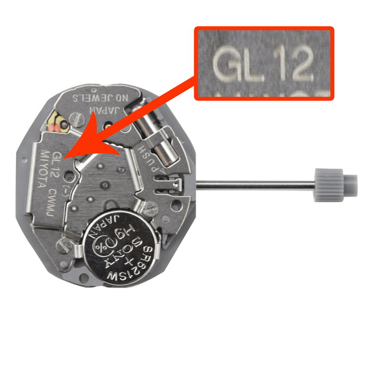 Miyota/Citizen LTD 3 Hand Quartz Watch Movement GL12 Replaces GL10 Date At 3:00 Overall Height 4.2mm