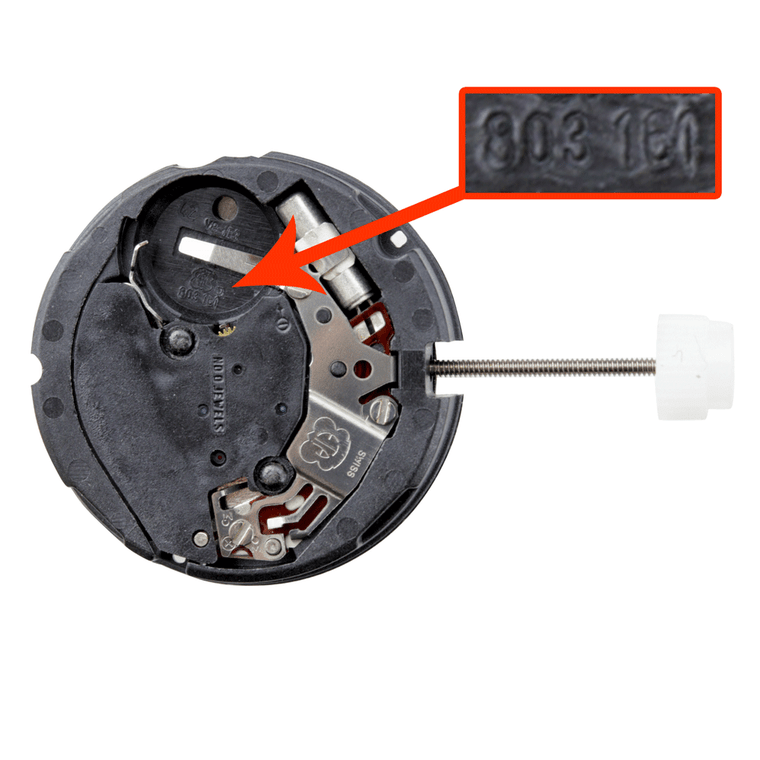 ETA® 3 Hand 24 Hour Zone Quartz Watch Movement 803.161 Date At 3:00 Overall Height 5.6mm