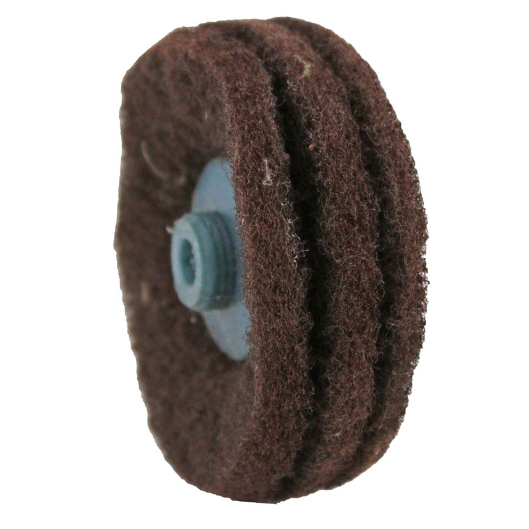 Satin Finish Buff with Plastic Center 3 Inch 3 Ply Fine Satin Finish Buff with Plastic Center 3 Inch 3 Ply Fine