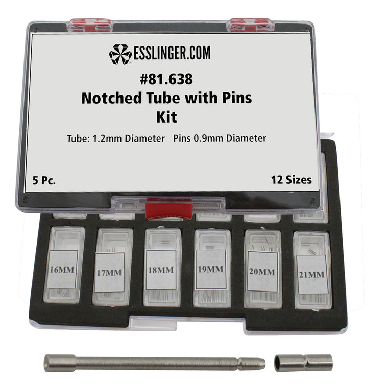 Notched Pin And Collar Assortment For Watch Band Links
