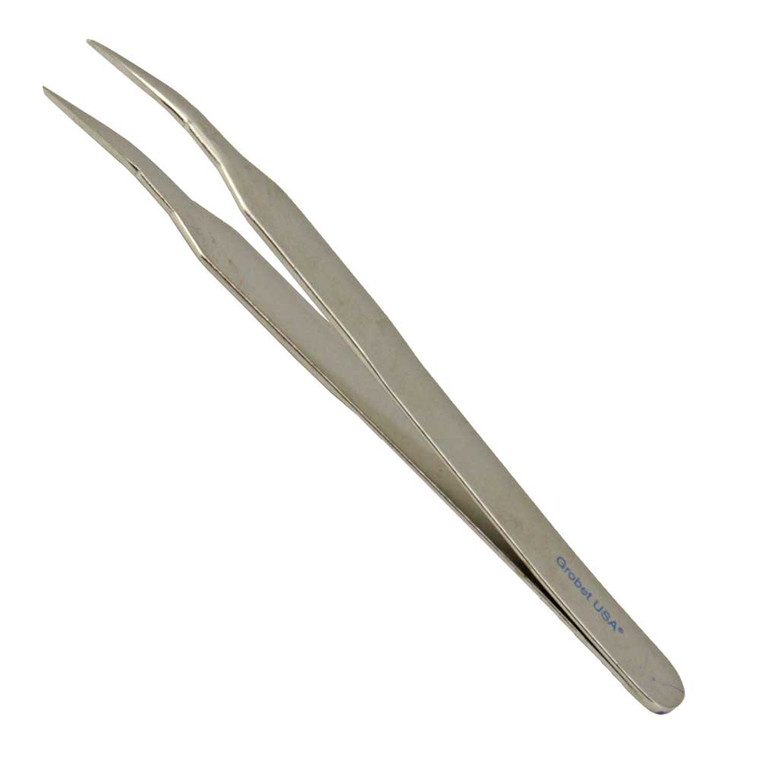 Utility Tweezers with Curved and Serrated Tips