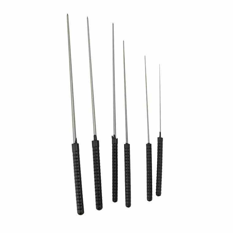 Smoothing Round Broaches .40 to 1.40mm Package of 6 with Handles