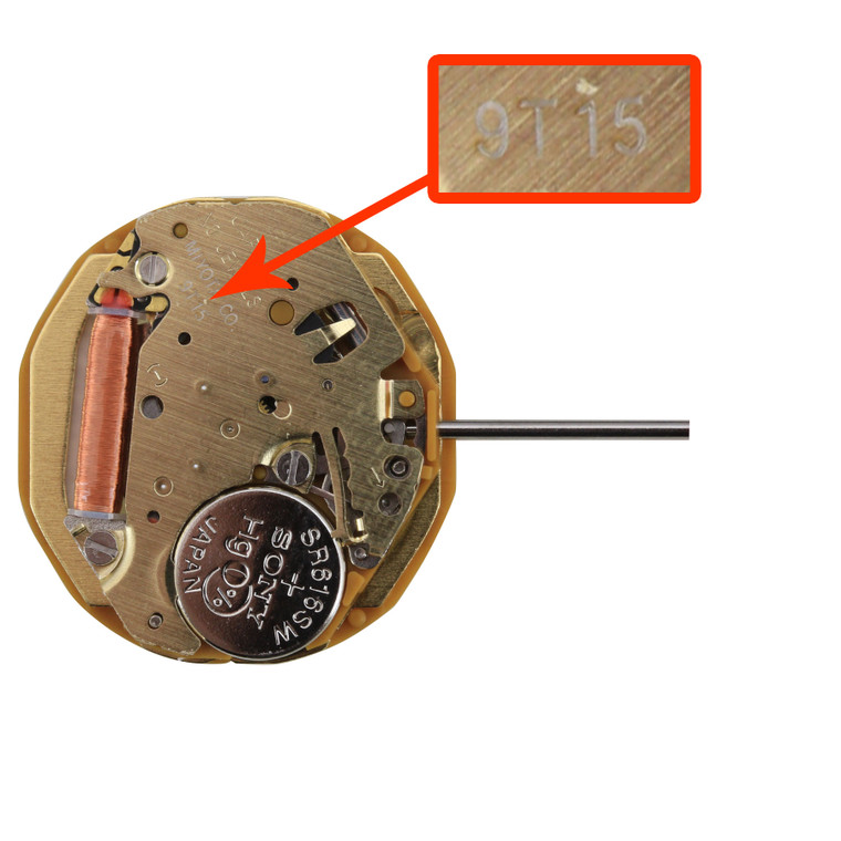 Miyota/Citizen LTD 2 Hand Quartz Watch Movement 9T15 Date At 3:00 Overall Height 3.7mm