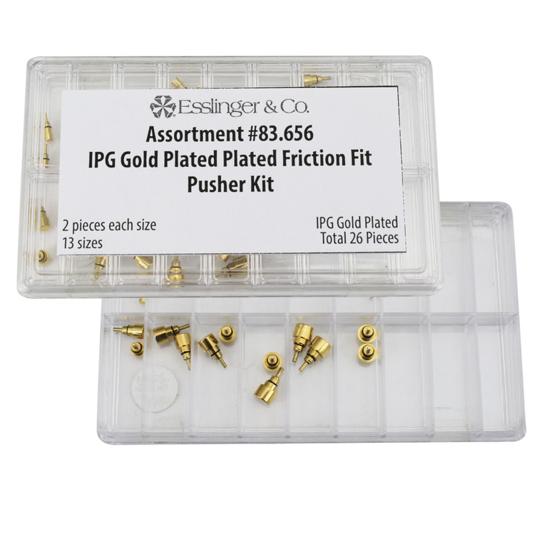 IPG Gold Plated Friction Fit Push Buttons for Multifunction And Chronograph Watches 26 Piece Kit