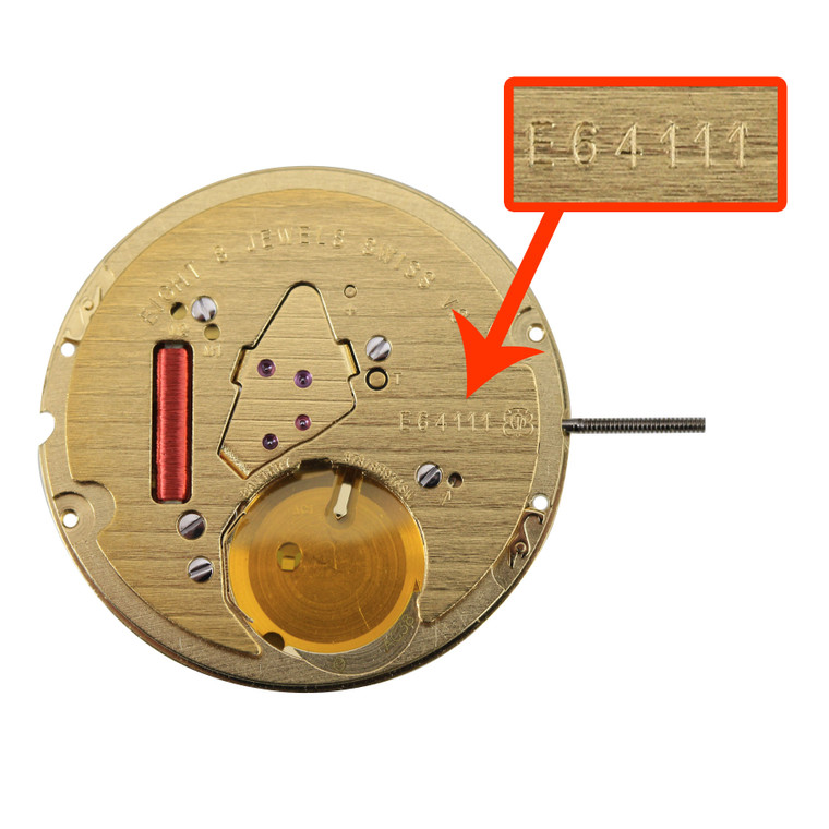 ETA® 3 Hand Quartz Watch Movement E64.111.2 Date At 3:00 High Version Overall Height 3.7mm