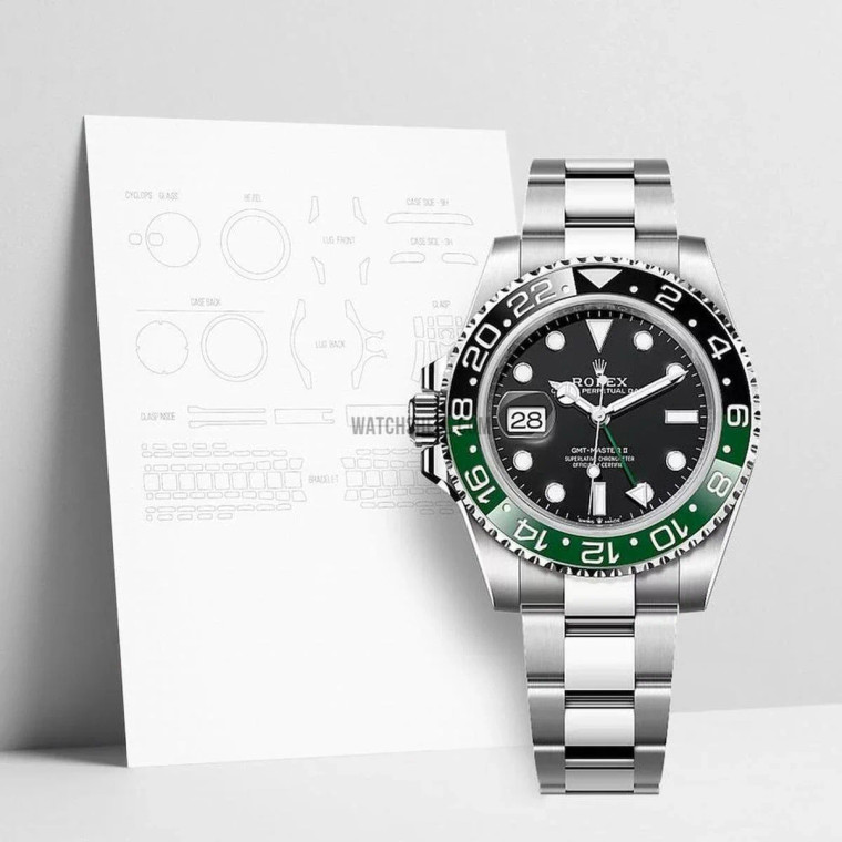 Anti Scratch Watch Shells™ Protective Film for Rolex® GMT Master II 126720 Premium Package Oyster