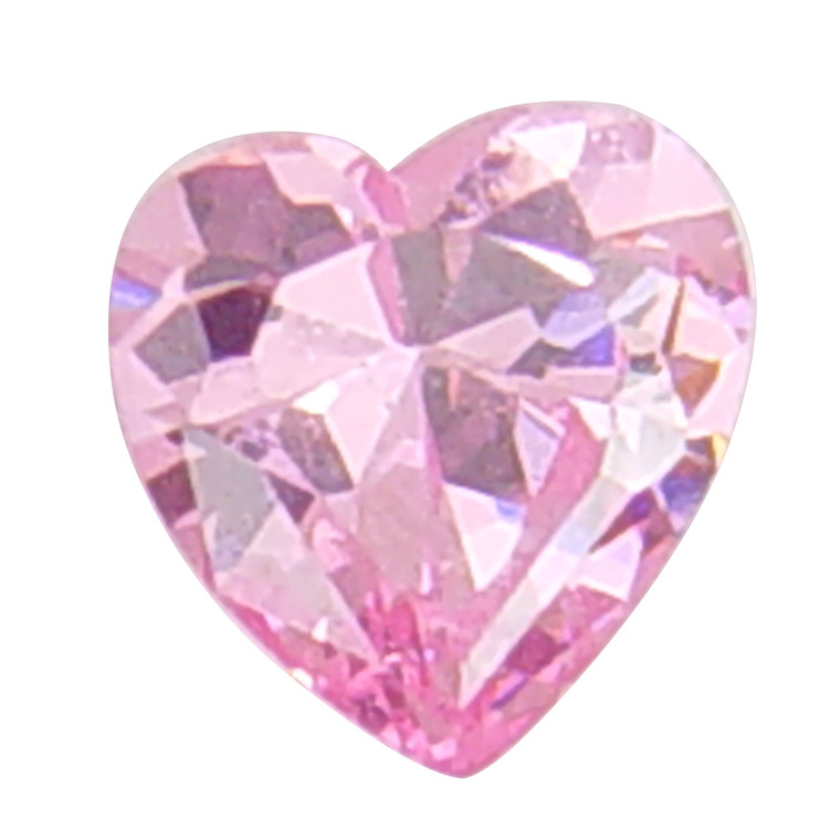 Heart Shaped CZ Pink
